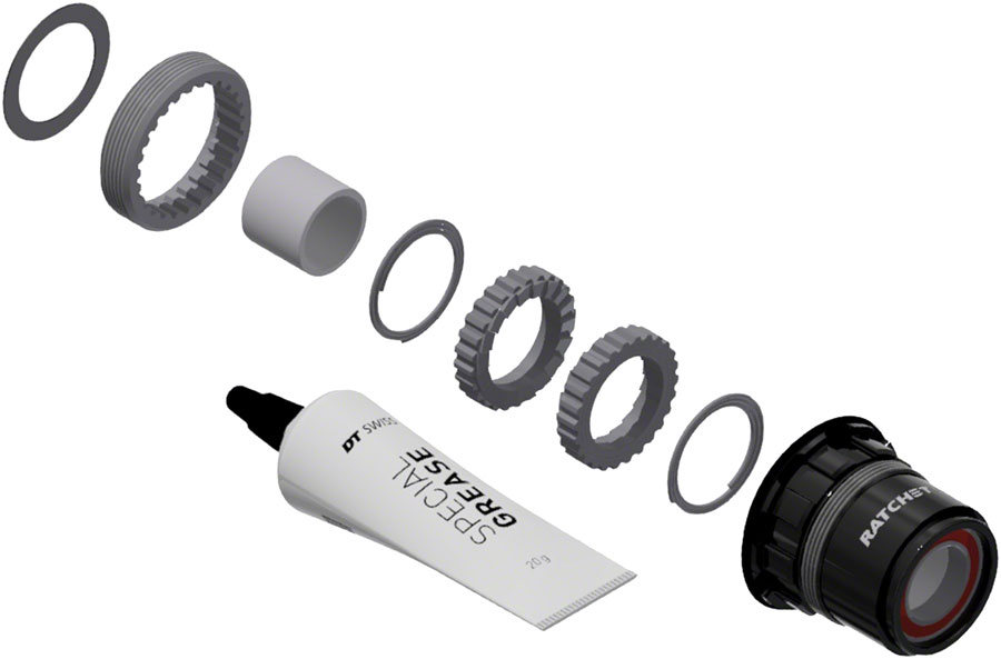 DT Swiss Ratchet LN Freehub Body Upgrade Kit - SRAM XDR Standard Aluminum Sealed Bearing 18T