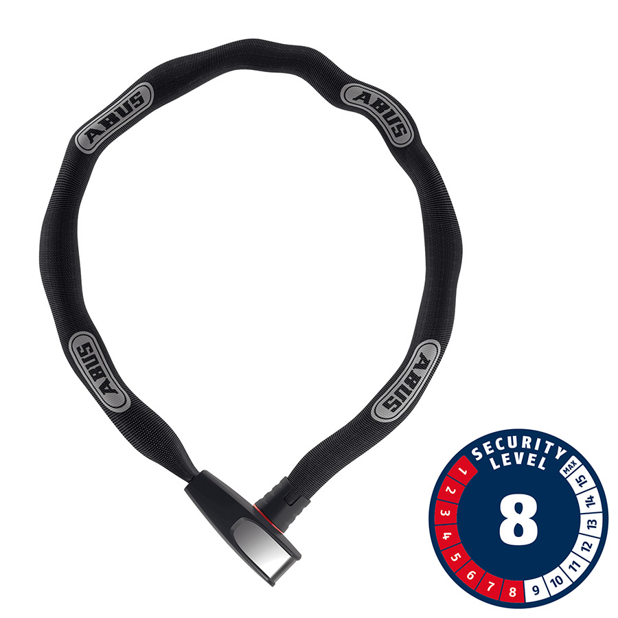 Abus 8807K Steel-O-Chain Chain Lock Key 7mm 110cm 3.6' Black Abus 8807K Steel-O-Chain Chain Lock Key 7mm 110cm 3.6' Black