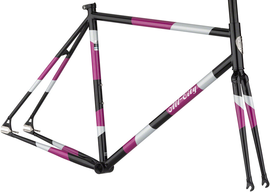 All-City Big Block Frameset - 700c, Steel, Midnight/Frost/Violet All-City Big Block Frameset - 700c, Steel, Midnight/Frost/Violet