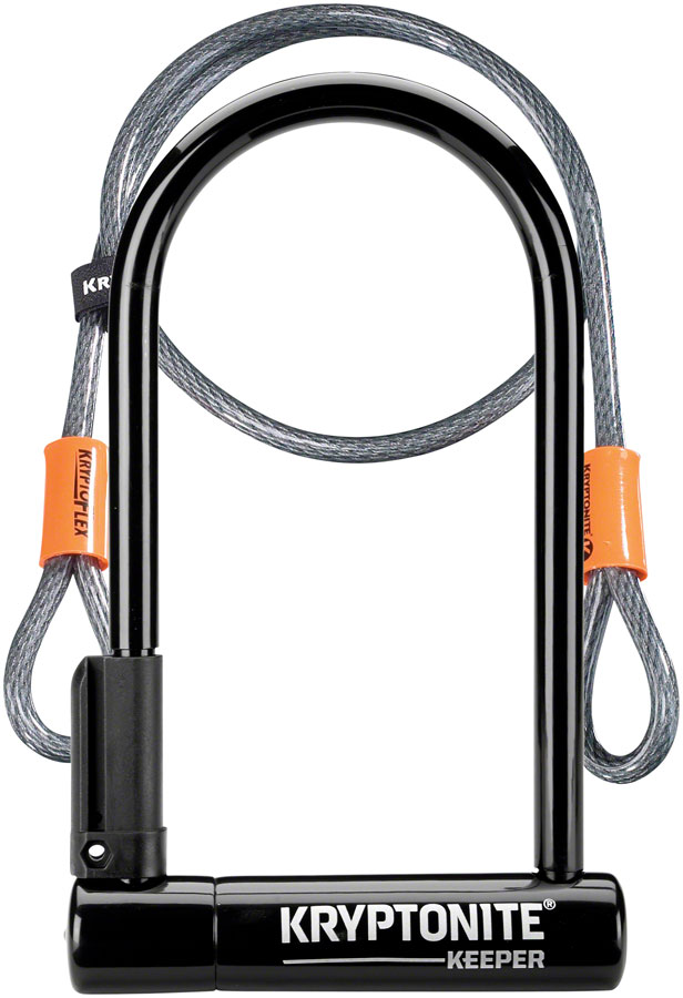 Kryptonite Keeper U-Lock - 4 x 8" Keyed Black Includes 4' cable and bracket Kryptonite Keeper U-Lock - 4 x 8" Keyed Black Includes 4' cable and bracket