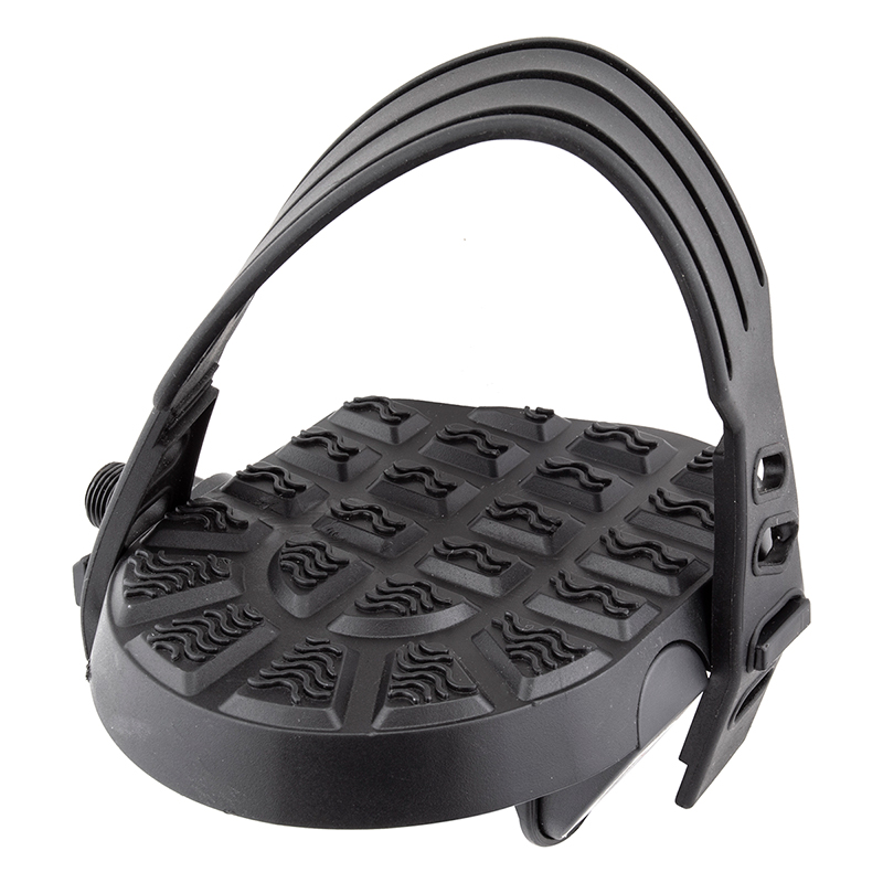 Sunlite Flat Form I Exerciser Pedals 9/16` Loose Ball Black Toe Straps