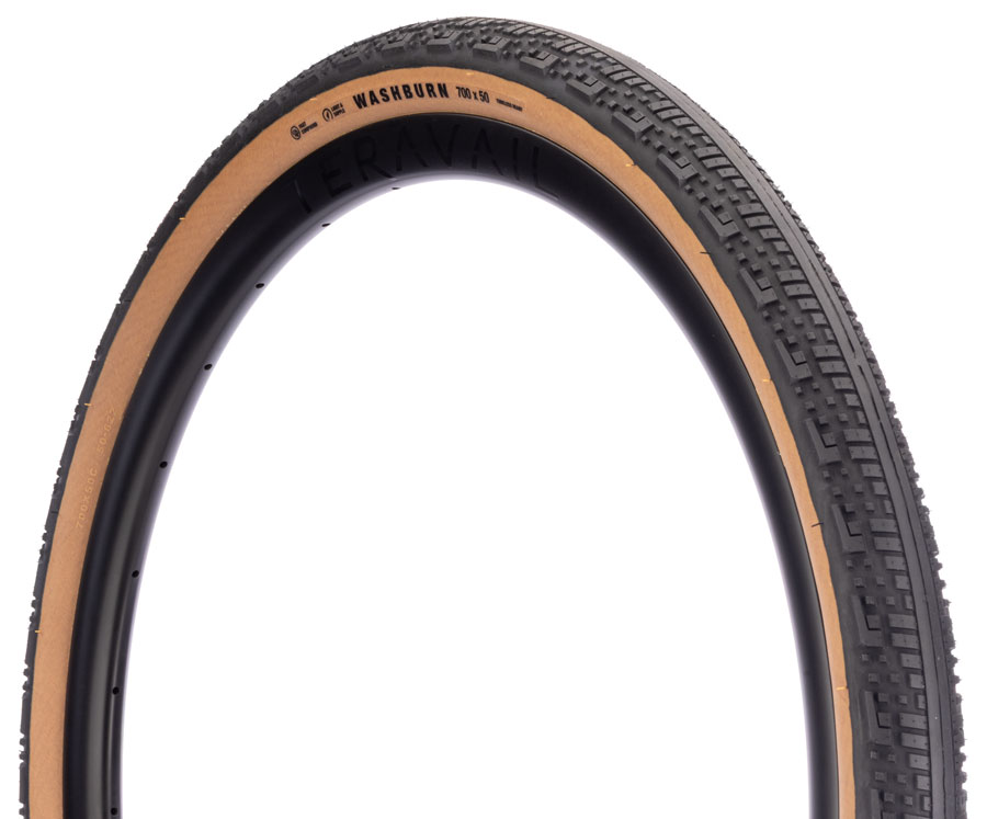 Teravail Washburn Tire - 700 x 50 Tubeless Folding Tan Light Supple Fast Compound Teravail Washburn Tire - 700 x 50 Tubeless Folding Tan Light Supple Fast Compound