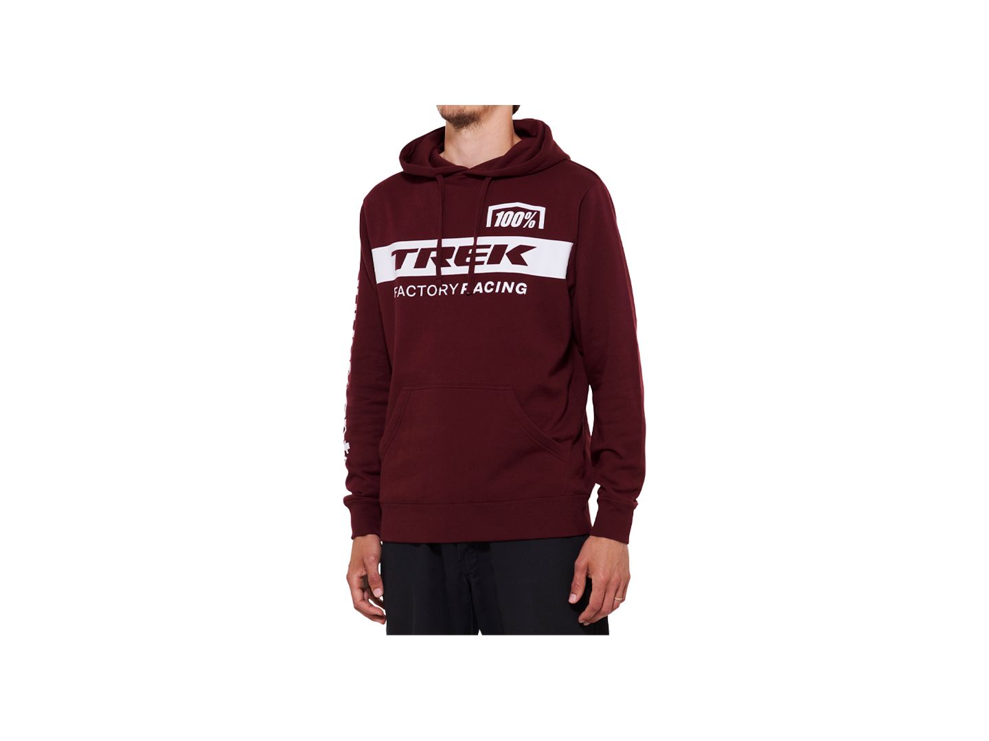 100 TFR Hoodie Medium Dark Red Shirt