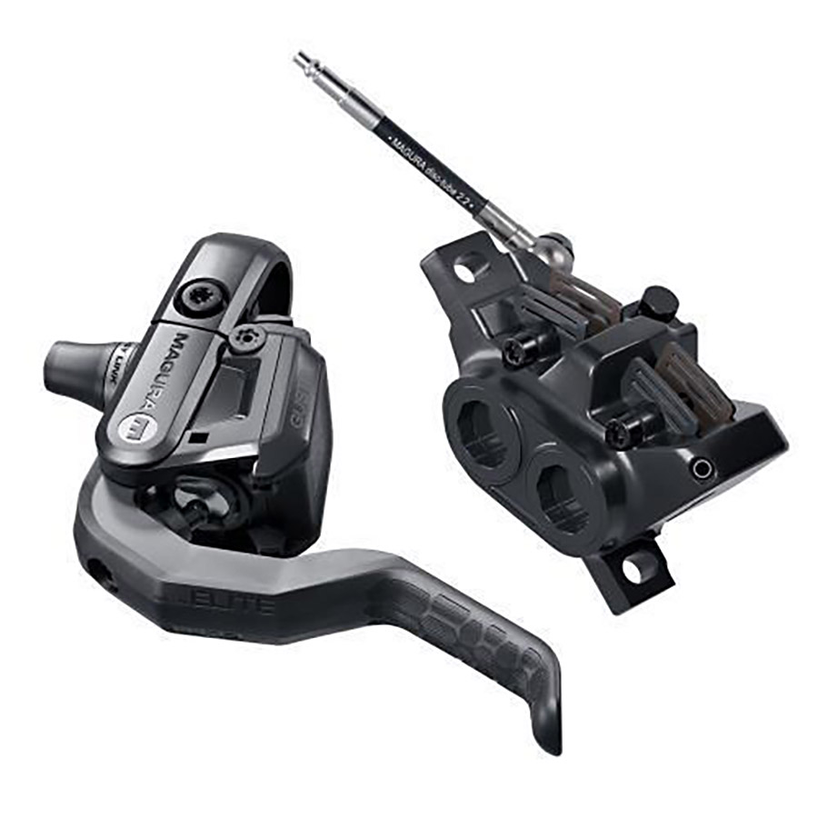 Magura Gustav Elite MTB Hydraulic Disc Brake Front or Rear Post mount Disc: Not included 328g Black