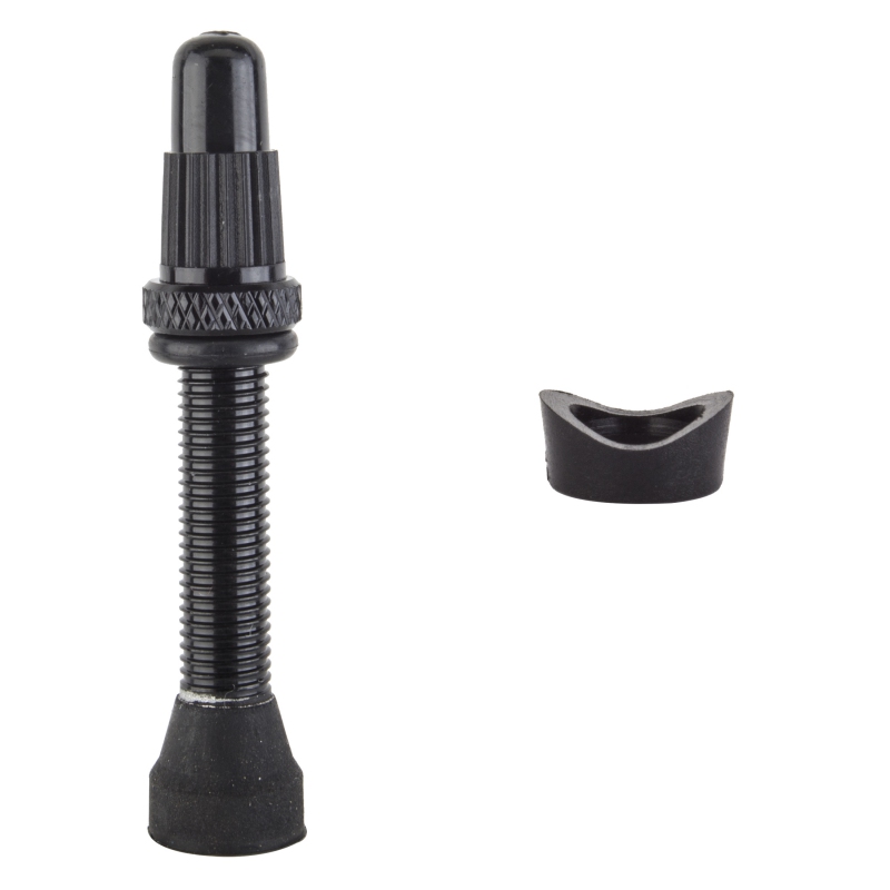 Origin8 Tubeless Alloy Presta Valve Tubeless Valve 35mm Single AL6061 Black <22mm