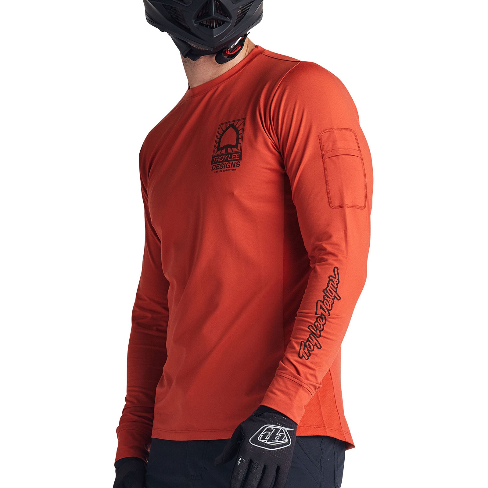 Ruckus Long Sleeve Ride Tee Create To Destroy Brick - Image 12