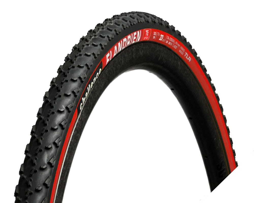 Challenge Tire Flandrien TE Tire TLR - 700 x 33 Black/Red