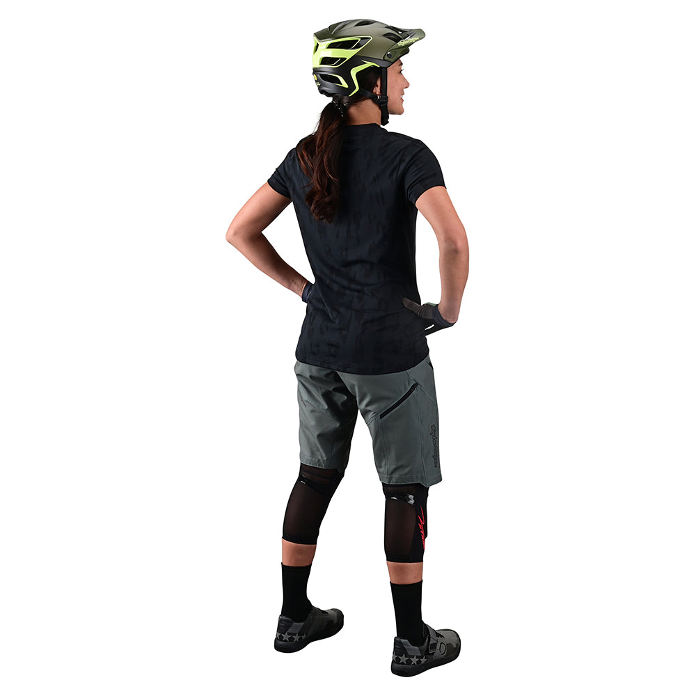 Womens Lilium SS Jersey Jacquard Black - Image 4