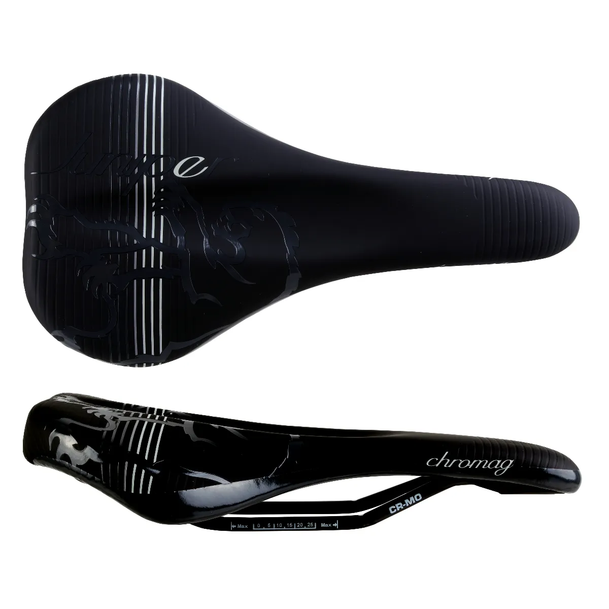 Chromag Juniper Saddle CrMo Rails - Black