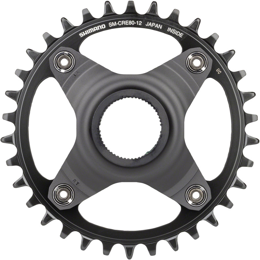 Shimano STEPS SM-CRE80-12-B Chainring - Without Chainguard 55mm Chainline Black - Image 2