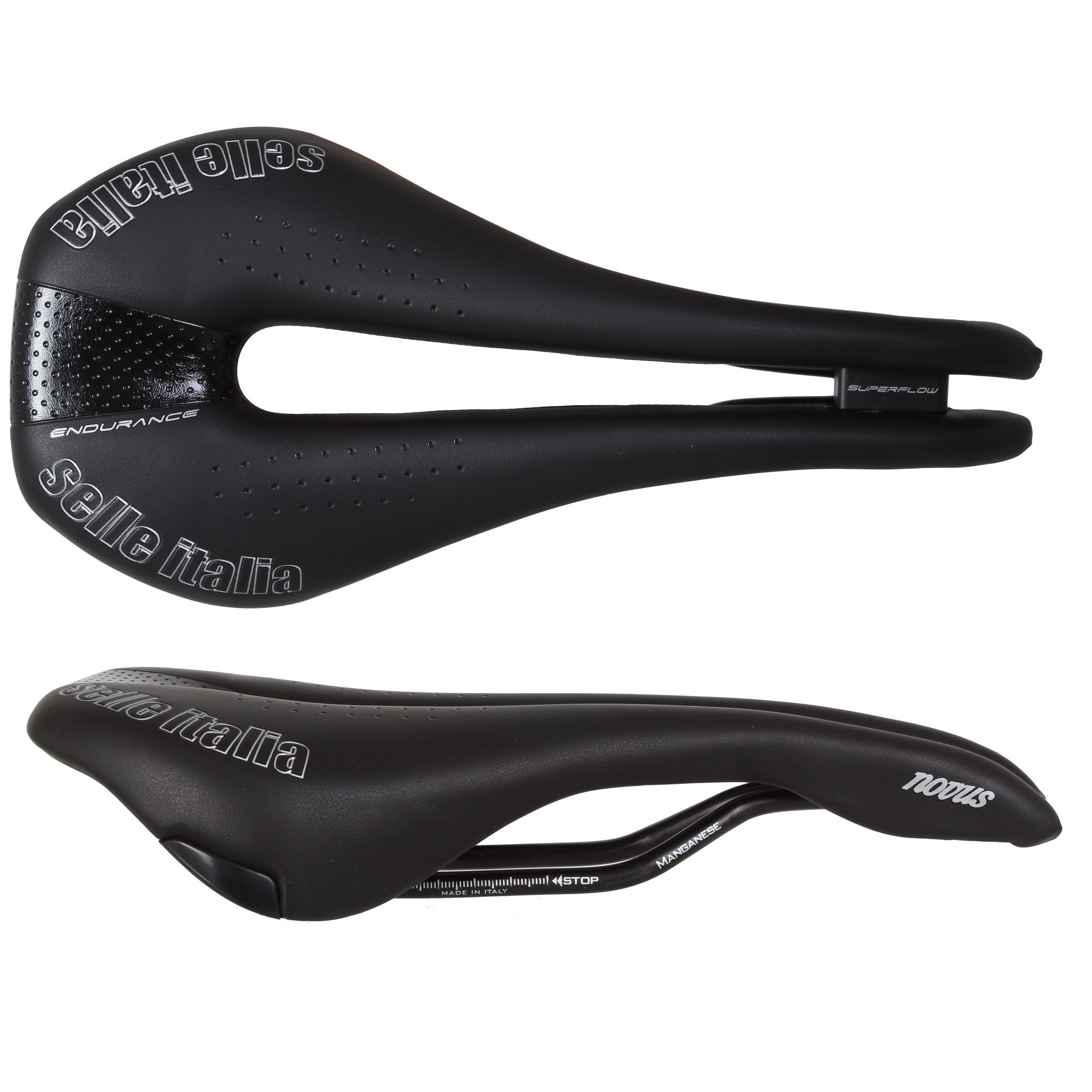 Selle Italia Novus Superflow Endurance Saddle - Black Selle Italia Novus Superflow Endurance Saddle - Black