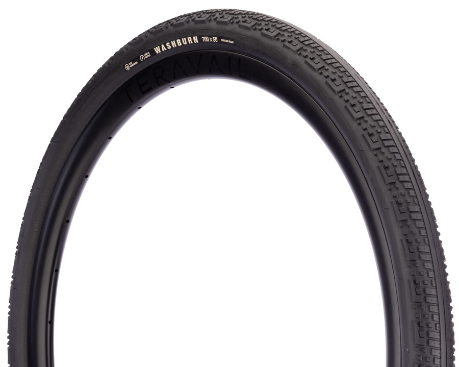 Teravail Washburn Tire - 700 x 50 Tubeless Folding BLK Light Supple Fast Compound Teravail Washburn Tire - 700 x 50 Tubeless Folding BLK Light Supple Fast Compound