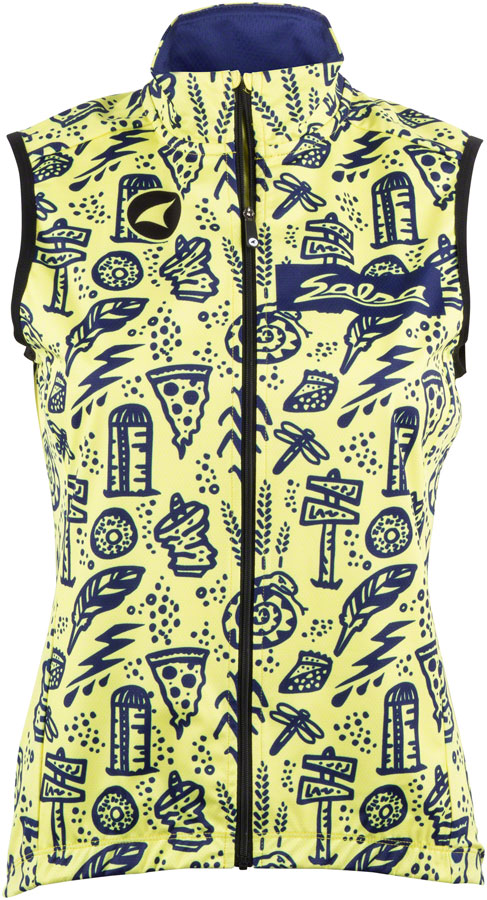 Salsa Women's Gravel Story Vest - Yellow Dark Blue