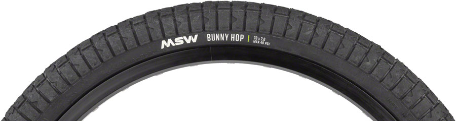 MSW Bunny Hop Tire - 20 x 2.0, Black, Wire Bead, 33tpi - Image 3