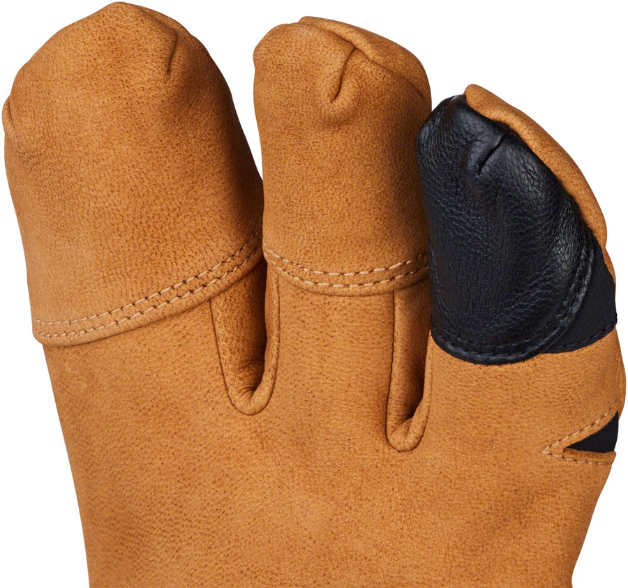 45NRTH 2024 Sturmfist 4 LTR Leather Gloves - Tan/Black Lobster Style - Image 4