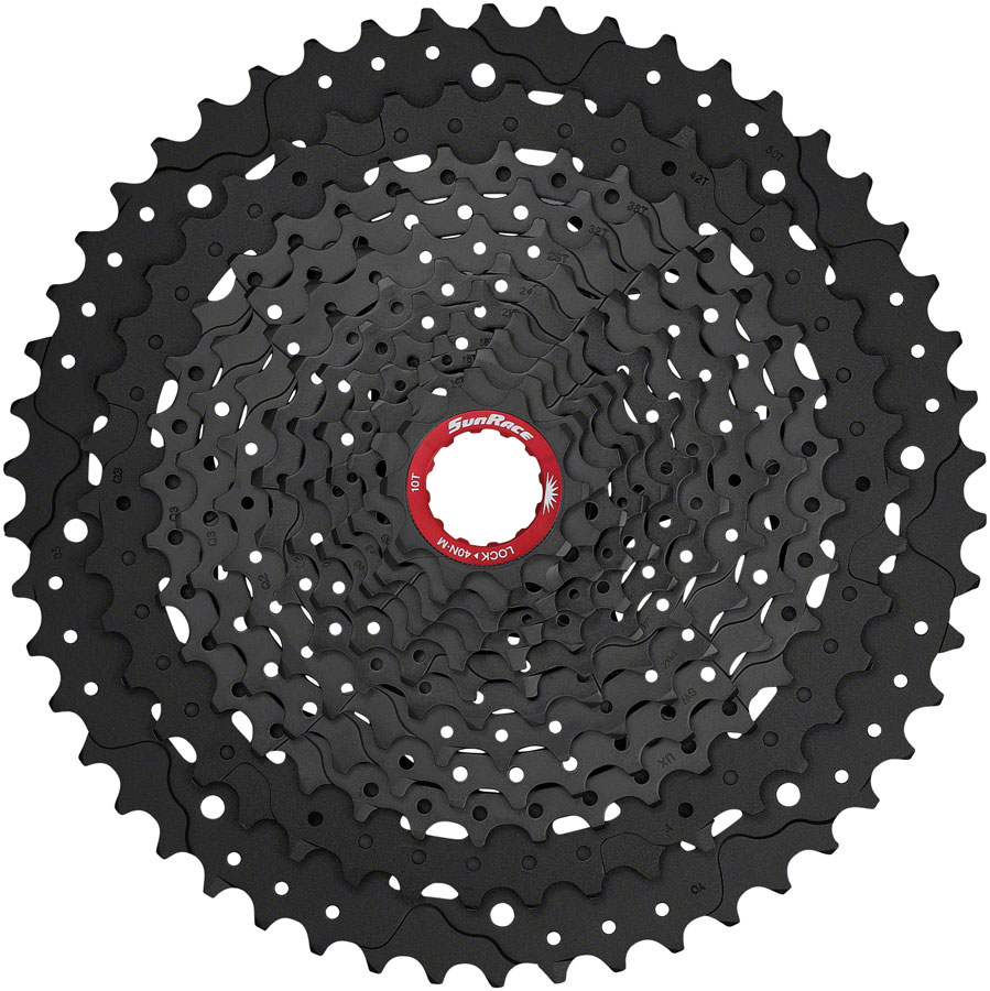 SunRace MZ91X Cassette - 12-Speed 10-50t Black Chrome For XD Driver Body