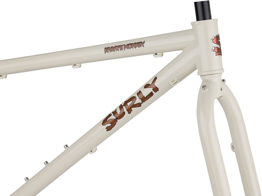 Surly Karate Monkey Frameset - 27.5", Steel, Snow Mold White - Image 2