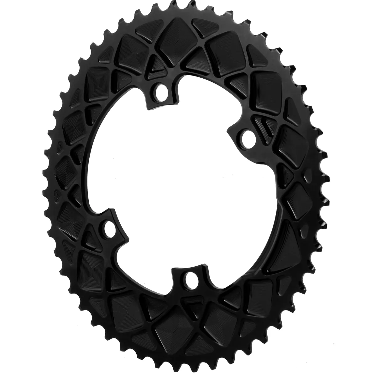 Absolute Black Premium Oval Road Chainring - Black variant 4