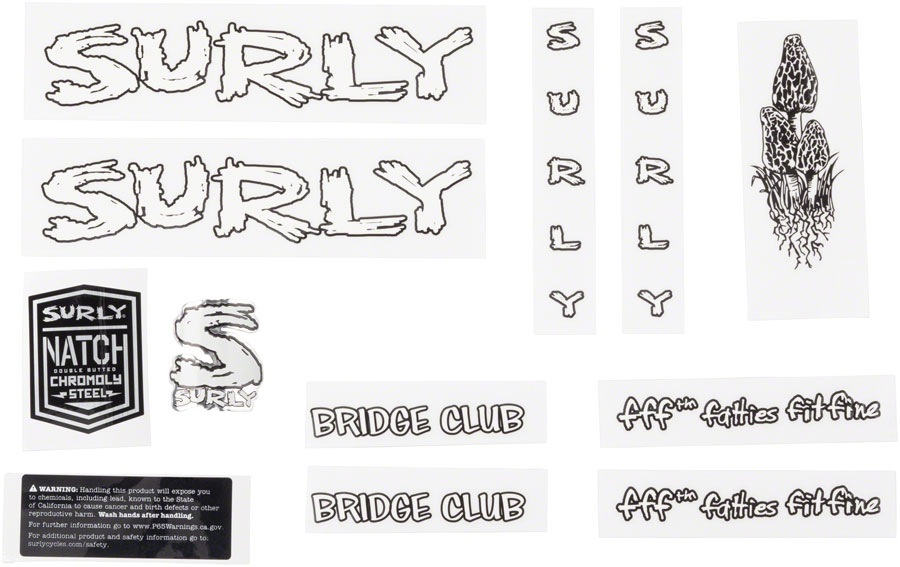 Surly Bridge Club Frame Decal Set variant 2