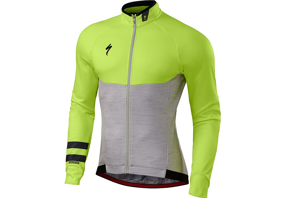 Specialized Therminal Jersey Ls Light Grey Heather/Neon Yellow L