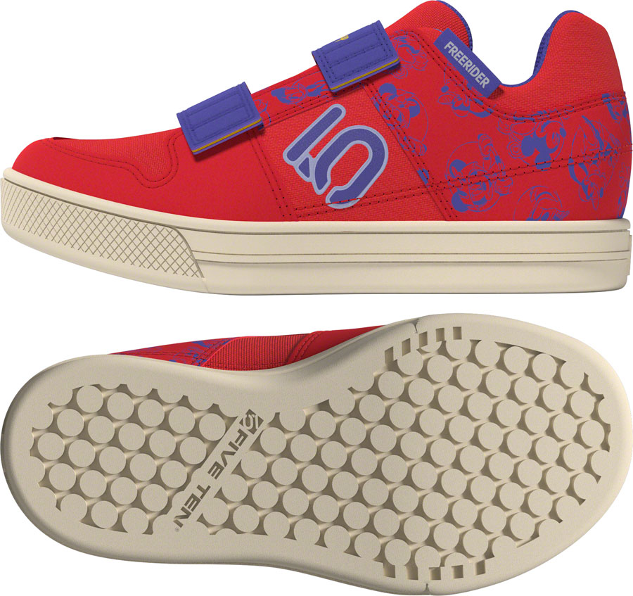 Five Ten Freerider VCS DSN Kids Flat Shoes - Pure Ruby/Violet Tone/Wonder White - Image 2
