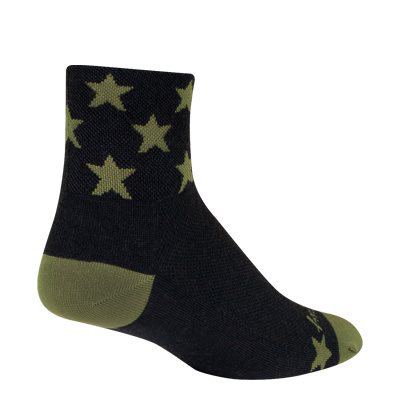 Sockguy Scout Wool Crew 3" Socks 5-9 Black
