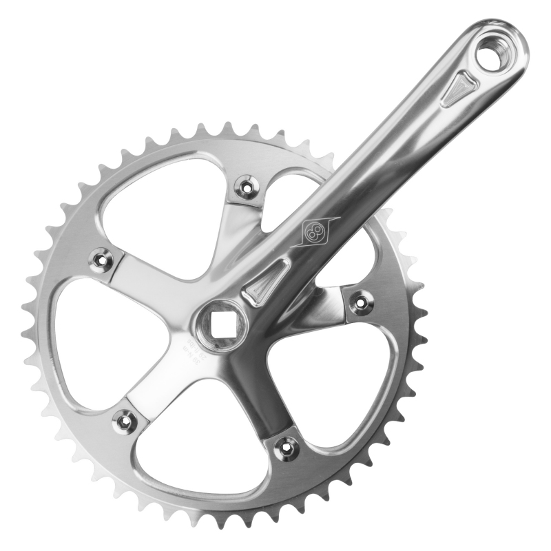 Origin8 SST 170x46 103mm JIS Square Taper crankset silver/silver Origin8 SST 170x46 103mm JIS Square Taper crankset silver/silver