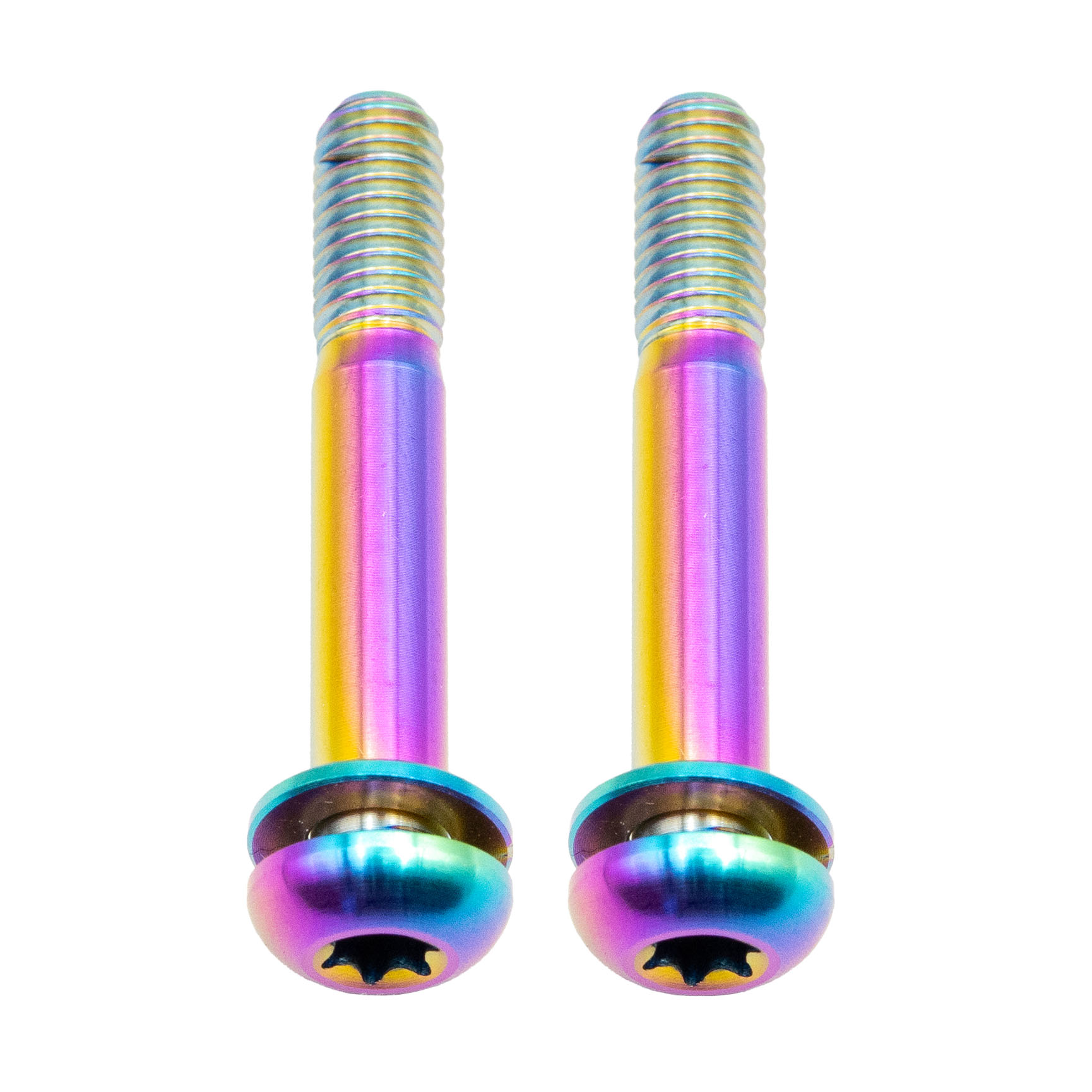 Better Bolts Titanium Flat Mount Bolt Kit 32mm Rainbow 2/Count