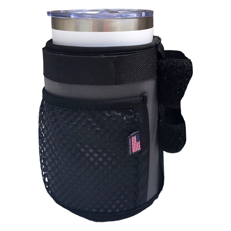 Cruiser candy Freedom E-Bike Drink & Phone Caddy Insulated Drink Holder Neoprene Grey Velcro Straps