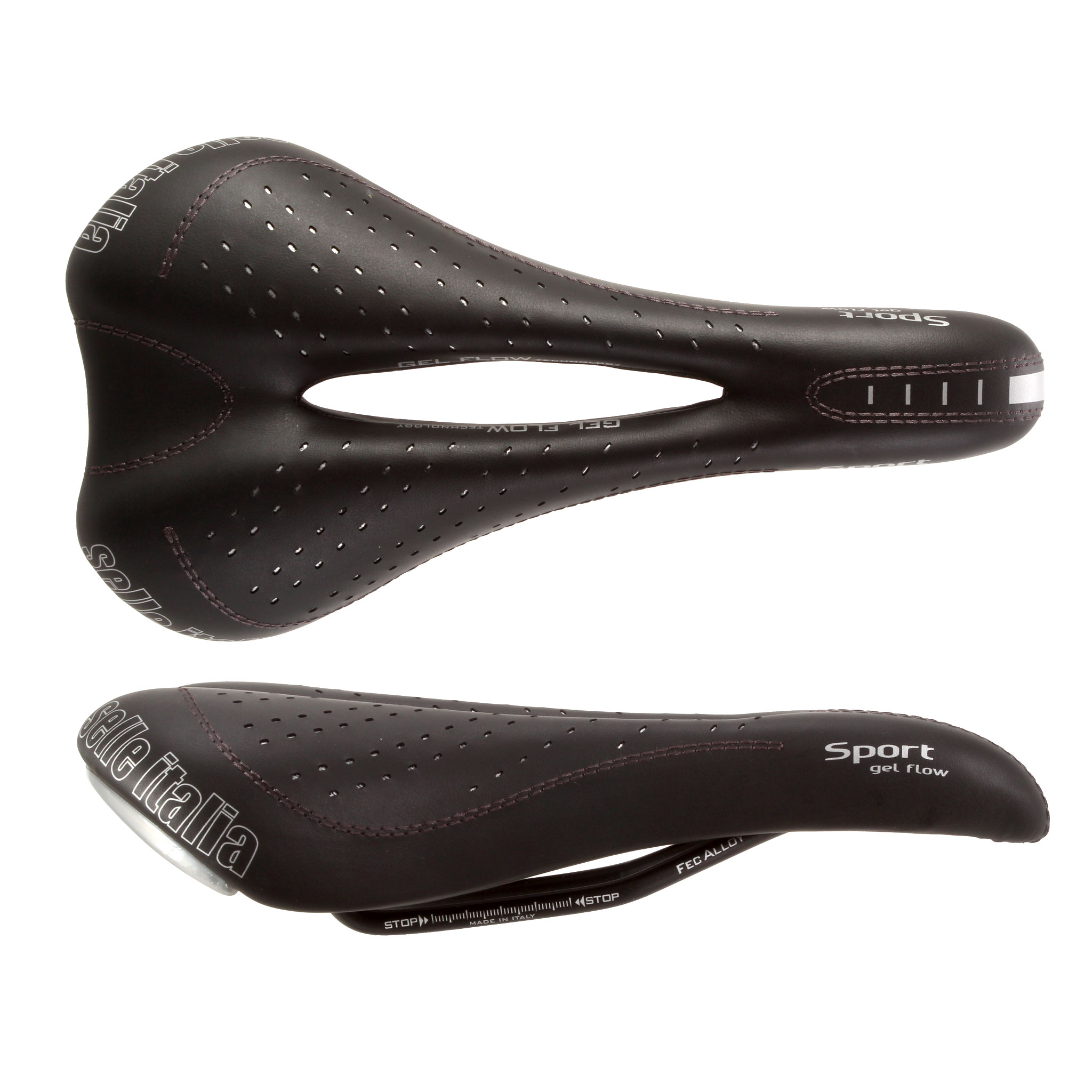 Selle Italia Sport Gel Flow FeC Alloy Rail Black Selle Italia Sport Gel Flow FeC Alloy Rail Black