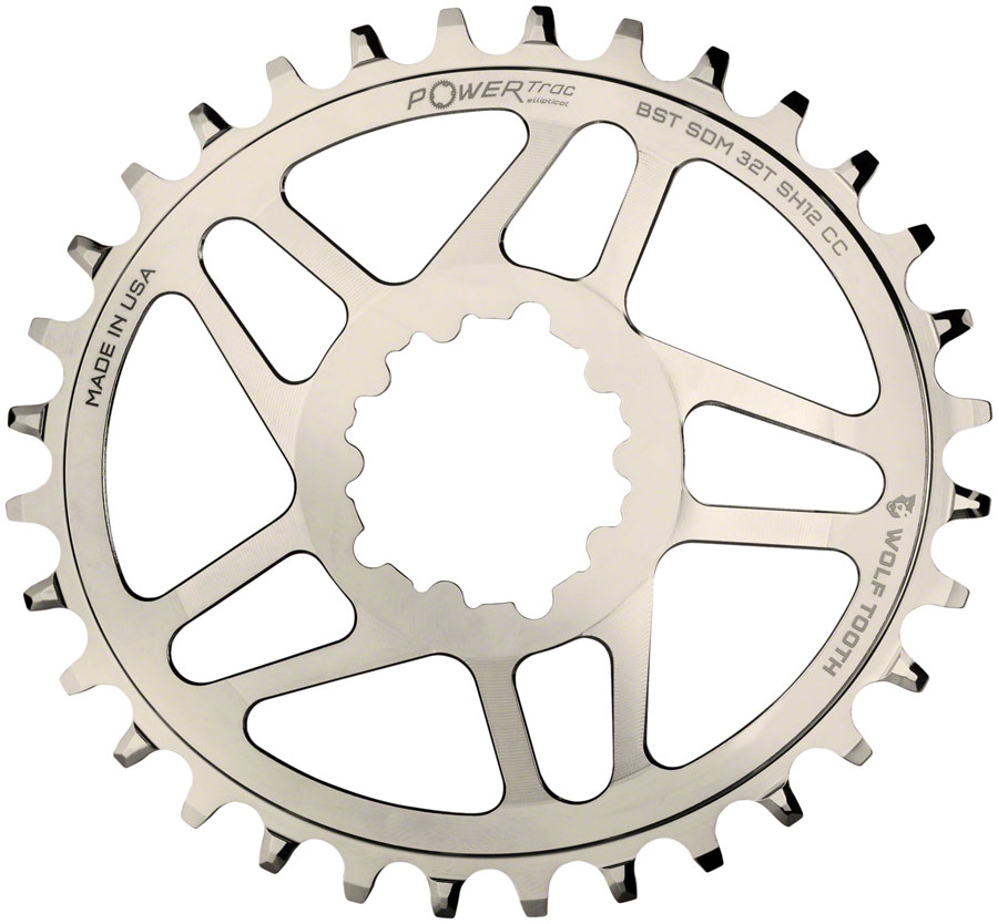 Wolf Tooth Elliptical Direct Mount Chainring - SRAM Direct Mount For SRAM 3-Bolt Boost Cranks (Requires Hyperglide+ Chain) variant 2