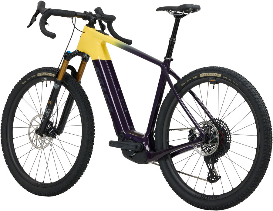 Salsa Tributary C Force XO AXS Transmission SUS Ebike - 29", Carbon, Amethyst/Yellow - Image 3