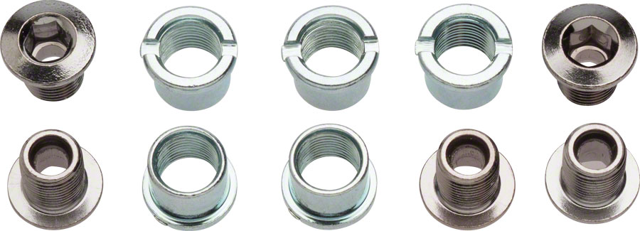 Sugino 5-Bolt Chainring Set - For 1x 6mm Chrome Plated