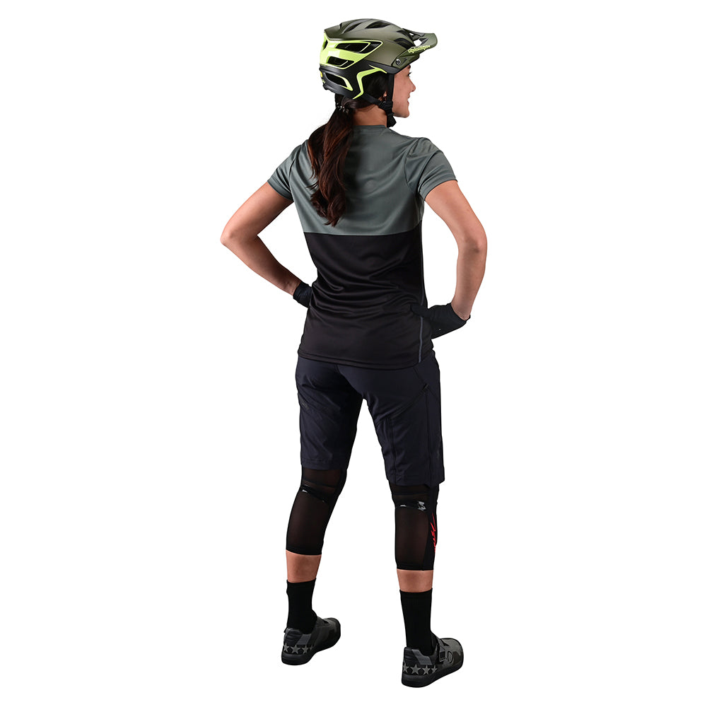 Womens Lilium SS Jersey Block Green / Black - Image 4