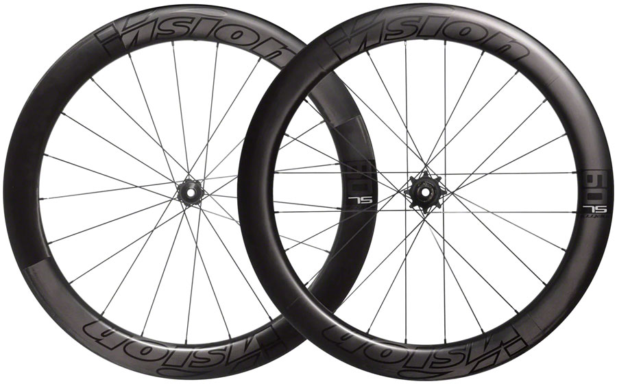 Vision Metron 60 SL TL Disc Wheelset - 700, 12x100mm/12x142mm, Center-Lock, Black