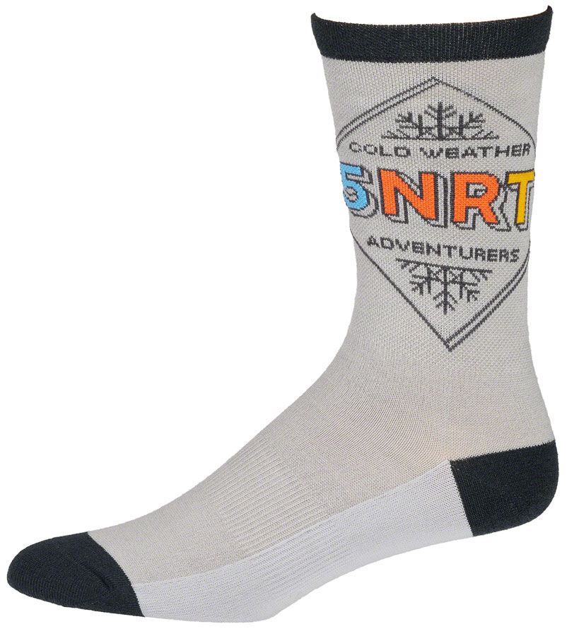 45NRTH Adventure Crew Lightweight Wool Sock - Gray/Dark Blue