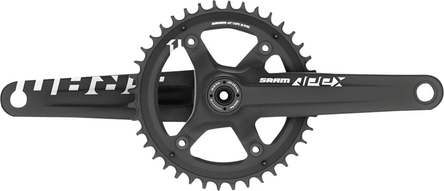 SRAM Apex 1 Crankset - 10/11-Speed 42t 110 Asymmetric BCD GXP Spindle Interface, Black