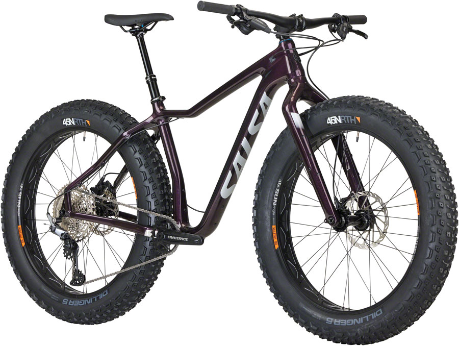 Salsa Heyday! C Deore 12 Fat Tire Bike - 26", Carbon, Black Cherry - Image 2
