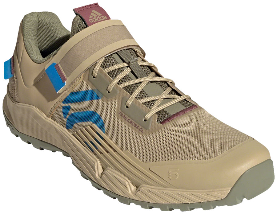 Five Ten Trailcross Mountain Clipless Shoes - Men's, Beige Tone/Blue Rush/Orbit Green