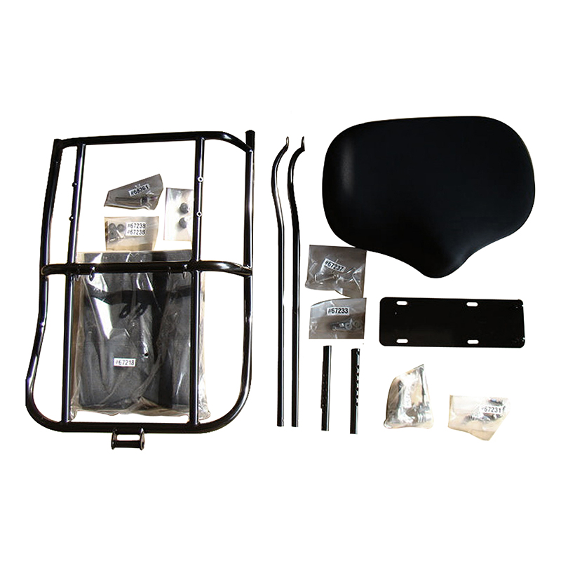 Sun seeker Complete 2-Piece Recumbent Seat Assembly  Steel Black