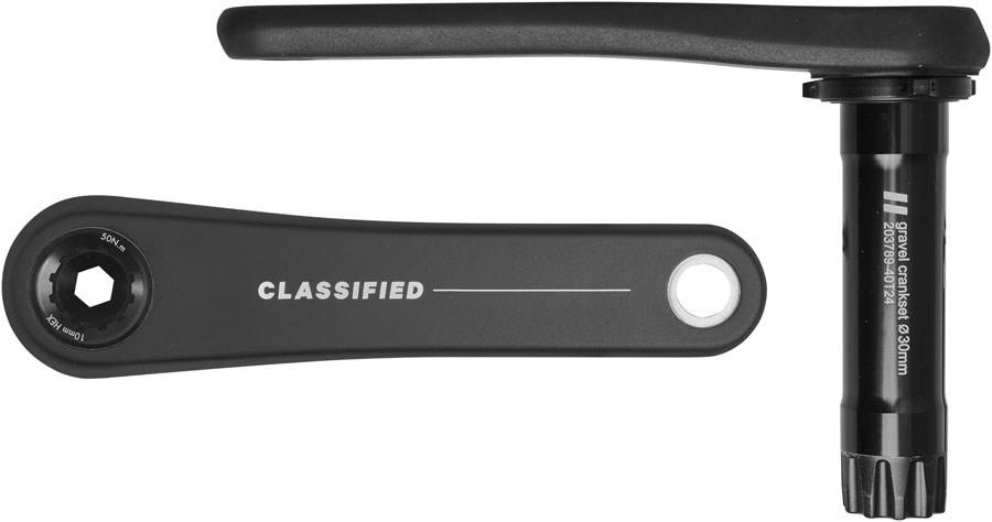 Classified Aero Gravel Crankset - 170mm 30mm Spindle Carbon Black Classified Aero Gravel Crankset - 170mm 30mm Spindle Carbon Black