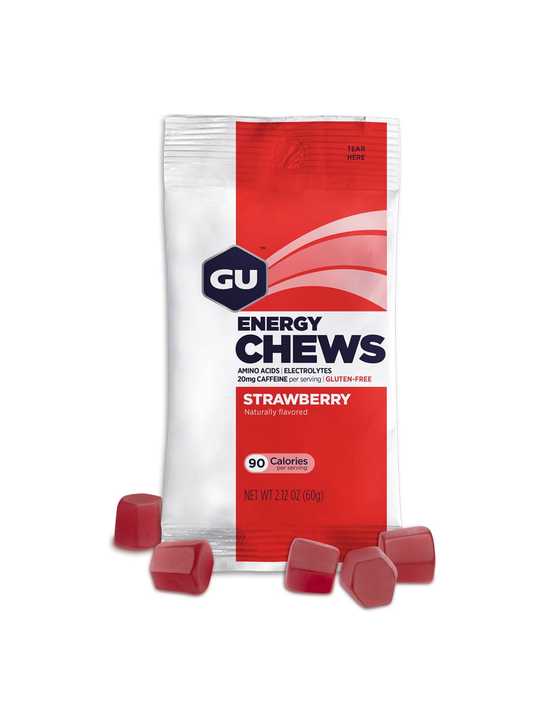 Supplement GU Energy Chews Strawberry 12 Pack/Box