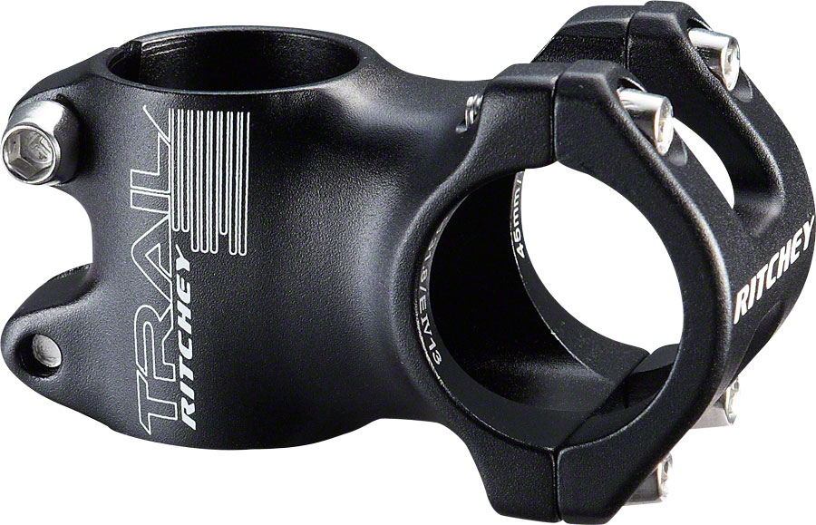 Ritchey Trail Stem - 31.8 Clamp, +/-0 1 1/8", Alloy, Black
