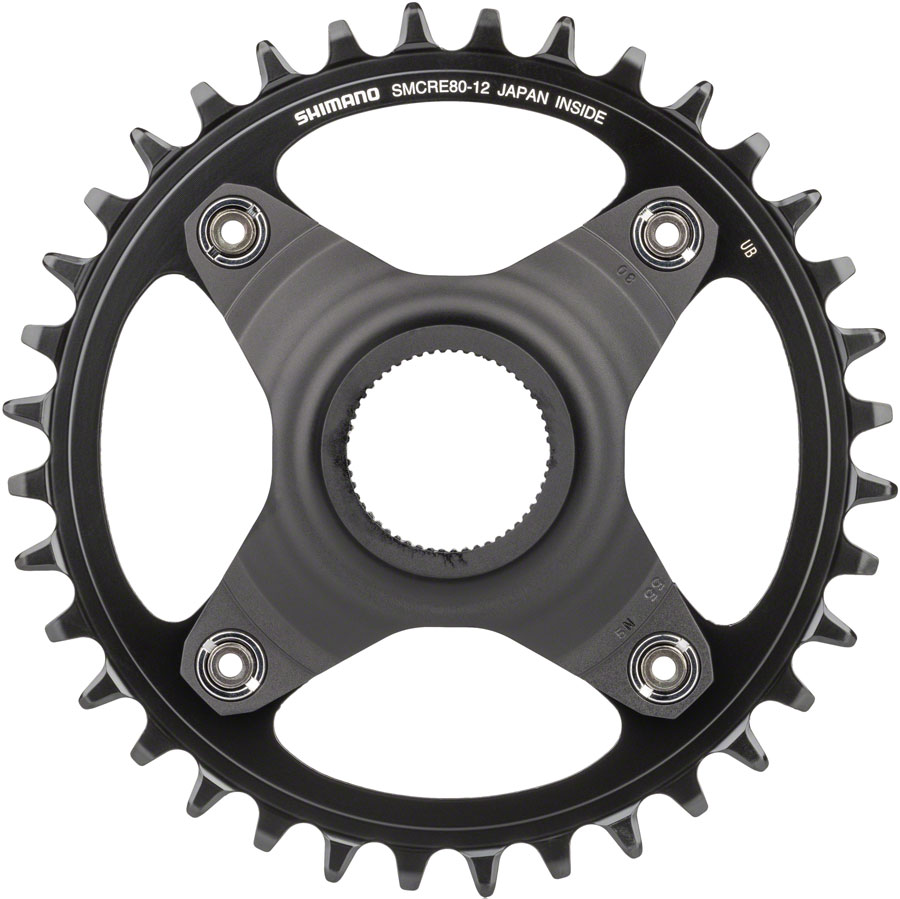 Shimano STEPS SM-CRE80-12-B Chainring - Without Chainguard 55mm Chainline Black - Image 4