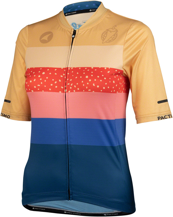 Salsa Team Polytone Women's Jersey- Goldenrod Dark Blue w/ Stripes
