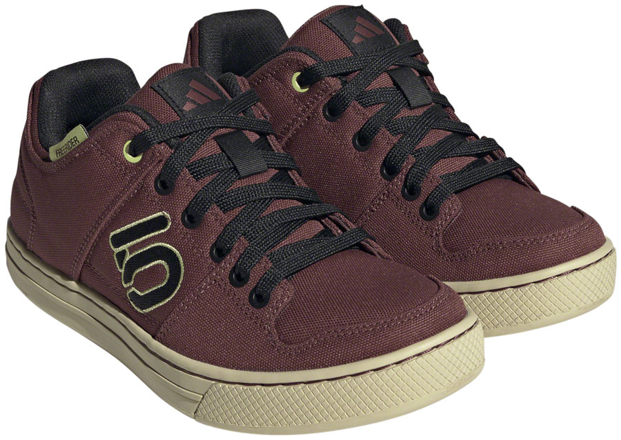 Five Ten Freerider Canvas Flat Shoes - Women's, Quiet Crimson/Core Black/Pulse Lime variant 2