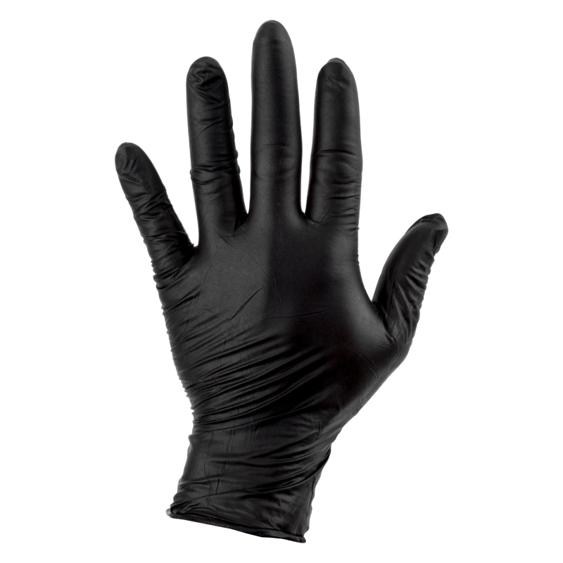 Sunlite Mechanics Nitrile Gloves Nitrile Gloves Box of 100 Black X-Large