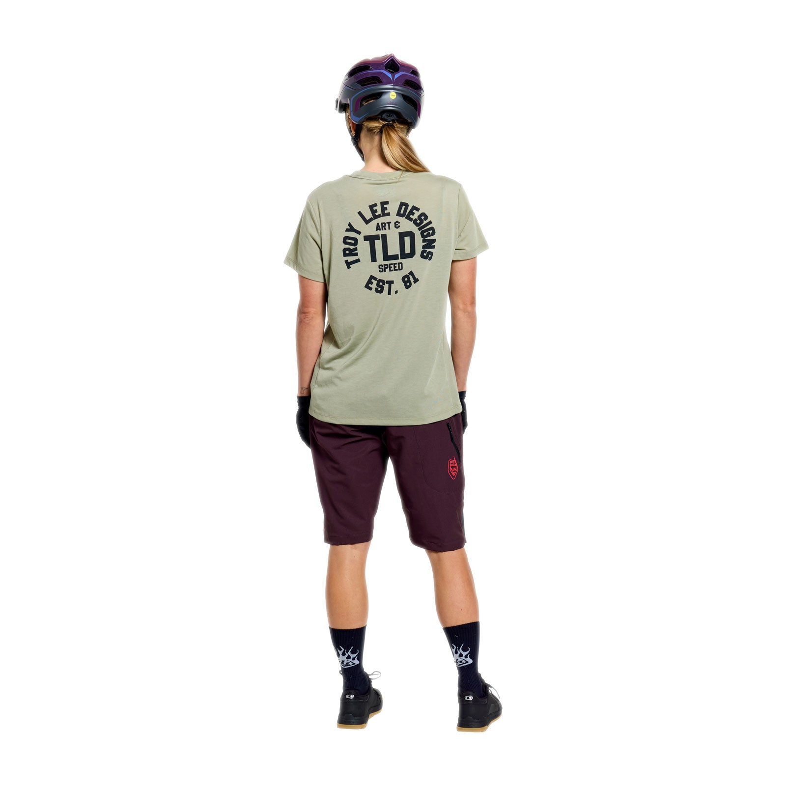 Womens Lilium Ride SS Tee Stamps Sage - Image 9