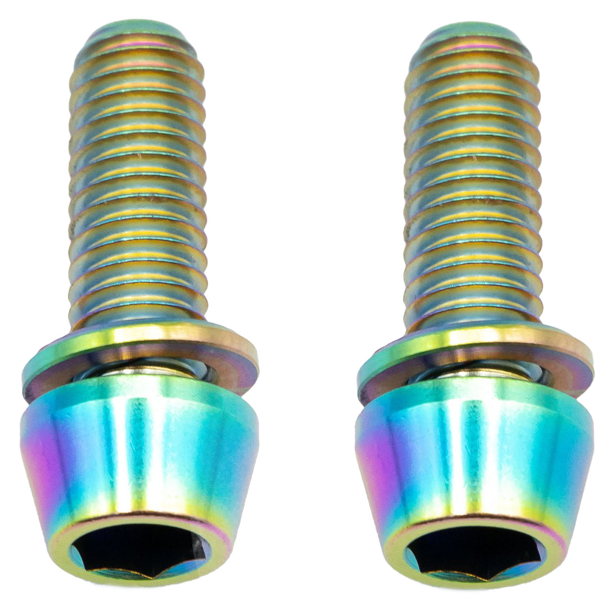 Better Bolts Ti Post Mount Caliper Bolts 18mm Rainbow 2/Count