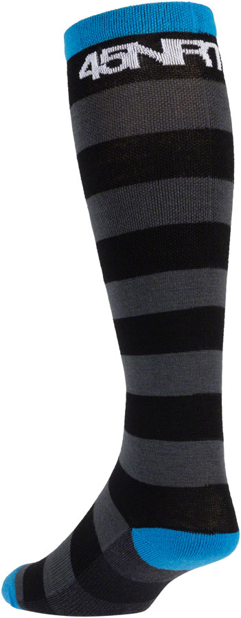 45NRTH Stripe Midweight Knee Wool Sock - Black - Image 2